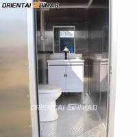 Nouvelle Toilette Mobile Extérieure Personnalisée pour Camping, Remorque Sanitaire de Luxe Portable avec Douche à Vendre