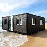 FLKT Schnell Aufbaubares Flachdach Faltbares Erweiterbares Doppelflügel-Containerhaus Vorgefertigtes Büro-Pod Temporäres Wohnzimmer