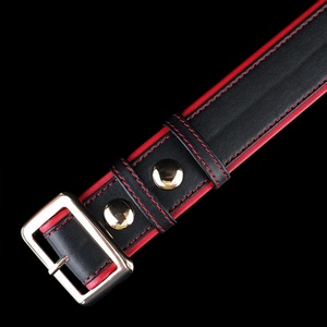 Adjustable Red & Black Leather <b>BDSM</b> Bondage Belt, Fetish <b>Restraint</b> Strap Exotic Belt for Adults and Couples - Product Image 5