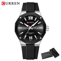 Montre-bracelet de luxe pour homme Curren 8465, montre à quartz originale vintage avec calendrier, pour homme, avec boîte