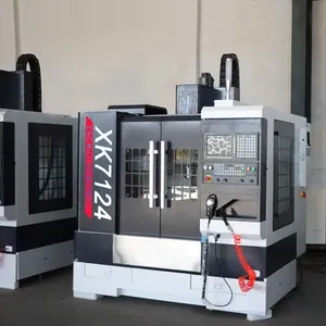 Centro de Mecanizado CNC de 3/4 Ejes, Máquina Fresadora CNC VMC7124, Centro de Herramientas XK7124, Fresadora CNC Pequeña para Metal - Product Image 1