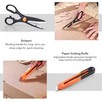 Boîte à outils professionnelle, Orange kraft, Design à la mode, outils quincaillerie, 57 pièces, livraison gratuite