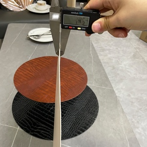Individuelle Matten Esstisch Leder Luxuriös Heiß isoliert wasserdicht Kunstleder Tischdecke für Restaurant - Product Image 4