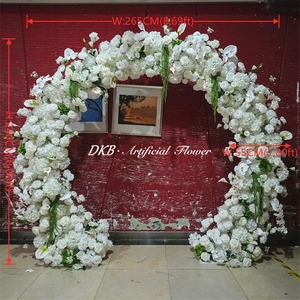 ซุ้มดอกไม้ประดิษฐ์ทำมือคุณภาพสูงจาก DKB เป็นมิตรกับสิ่งแวดล้อม ทำจากผ้าไหม ปรับขนาดได้ ได้รับการรับรองมาตรฐาน FSC เหมาะสำหรับตกแต่งฉากหลังงานแต่งงาน - Product Image 2