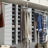 Organiseurs de placard suspendus authentiques à 10 étagères, rangement de garde-robe, étagères suspendues pliables, organisateur de vêtements, article de rangement pour chambre à coucher