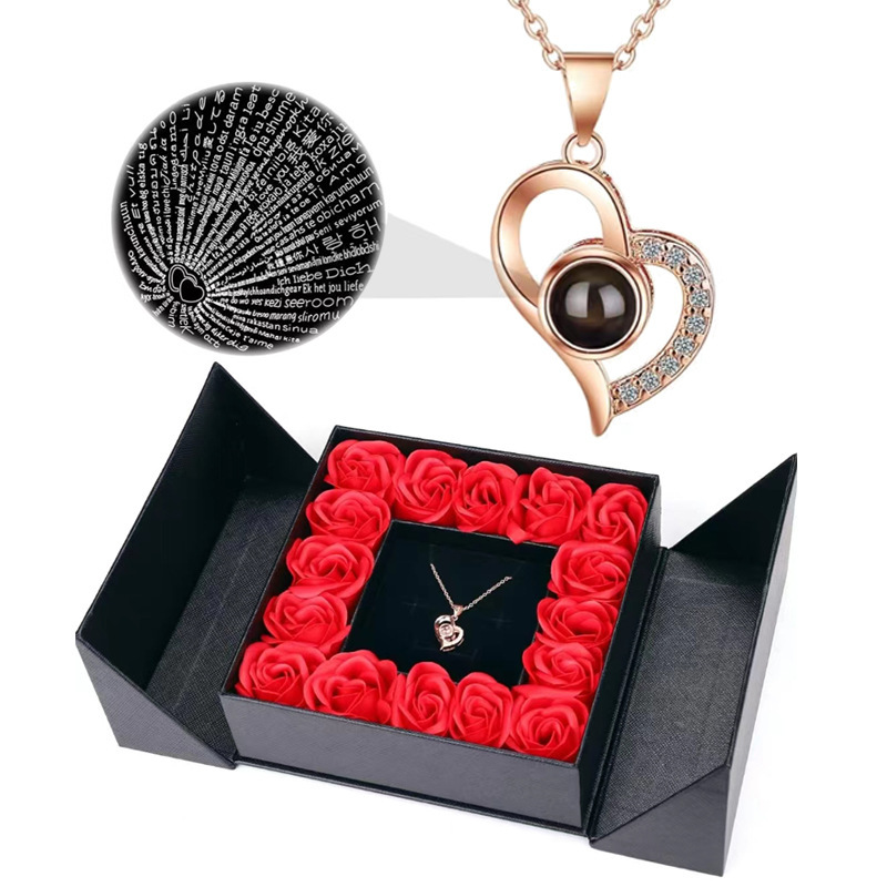 Rose golden 16 roses gift box