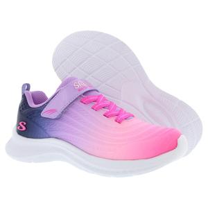รองเท้า Skechers Jumpters 2.0 Blurred Dreams Ps สำหรับเด็กผู้หญิง สีชมพูสดและสีกรมท่า สไตล์ลำลอง - Product Image 4