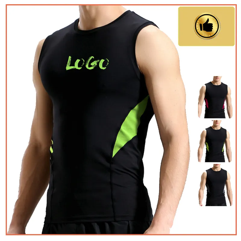 Color Block Gym Workout Shirts Muskel T-Shirt Bodybuilding Fitness Ärmelloses T-Tank-Top für Männer