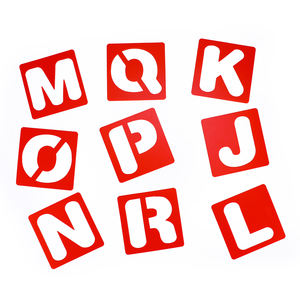 26 buah permainan prasekolah anak-anak pendidikan montesori bahasa Inggris belajar huruf pengenalan warna mainan PP Uppercase lukisan gambar Set mainan - Product Image 5