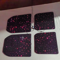 Tapis lumineux LED à fibres optiques pour voiture, étanches IP65, en plastique, avec télécommande via application