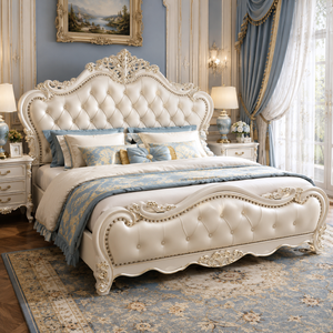 Letto Moderno di Lusso Bianco con Dimensioni Opzionali, Box Contenitore e Struttura in Legno <span class=keywords><strong>per</strong></span> Camera da Letto Matrimoniale - Product Image 1