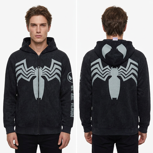 Sudadera con Capucha y Cremallera del Personaje Venom, Unisex, de Forro Polar, Color Sólido, Ropa de Invierno para Niños, Servicio OEM, Ropa Casual - Product Image 2