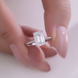 Provence Gem $1950 Pt950 Igi 3.0ct E Vs1 Smaragd Geslepen Lab Diamant Cvd Solitaire Verlovingsring Voor Vrouwen - Product Image 1