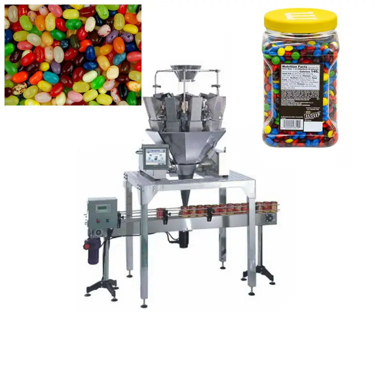 automatic packaging equipment candy jar/bottle/cans filling packaging machine