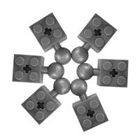 Yuetian éducatif ABS jouet briques bloc de construction Kits de bricolage modifié 2X2 avec boule et trou d'essieu modèle No.57909
