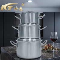 Ensemble de 3 ustensiles de cuisson antiadhésifs de luxe moderne avec couvercles en verre, en acier inoxydable, design nid d'abeille, résistant au four, casseroles et poêles