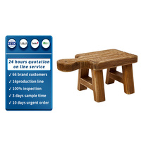 Socle décoratif en bois avec poignée, petit présentoir en bois pour la décoration de la cuisine et de la maison
