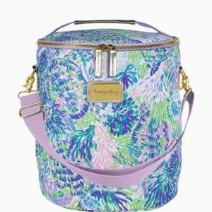 Bolsa de almuerzo aislada con cilindro de PU redondo portátil de alta calidad, correa de hombro impermeable, capacidad de 15L, estilo de moda de lujo duradero - Product Image 4