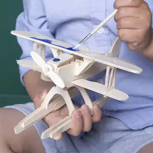 Robot ime Custom Puzzle Hersteller CE-Zertifikat Kids Educational Hydro plane Toys 3D Holz puzzle