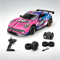 Voiture de course télécommandée 2.4G RC Spark Drift avec lumières LED, pneus remplaçables, jouet haute vitesse pour enfants débutants