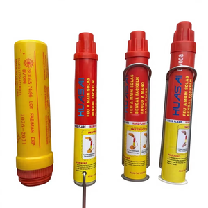 Fuegos artificiales de <span class=keywords><strong>humo</strong></span> rojo HUASAI al por mayor de fábrica china, bengalas de mano para señalización, para uso marino SOS - Product Image 2