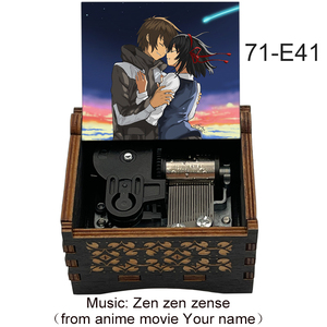 Boîte à musique en bois à remonter Sankyo Musical Movement, thème Anime Your Name Kimi No Na Wa <span class=keywords><strong>Zen</strong></span> <span class=keywords><strong>Zen</strong></span> <span class=keywords><strong>Zense</strong></span>, cadeau vintage pour fans et amis - Product Image 3