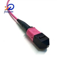 Cable de Fibra Óptica Elite de Baja Pérdida, 24 Fibras, MPO a MPO, OM4 50/125um, Multimodo, para Centros de Datos de 100G y 400G