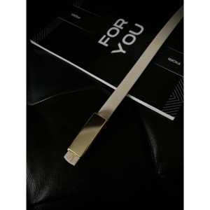 Cinturón Delgado Rectangular Fopi para Mujer, Hebilla de Aleación, Estilo Casual de Cuero PU - Product Image 3