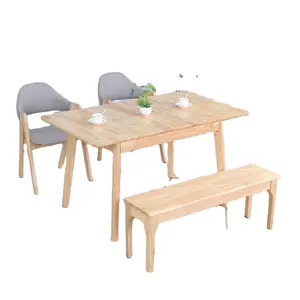 Moderno restaurante de lujo comedor muebles de ahorro de espacio acabado de madera maciza natural losa plegable pequeña mesa de comedor