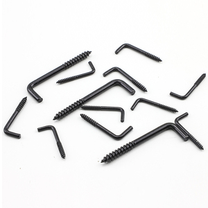 10pcs/bag Carbon Steel Black-zinc Plated/Blue-white Zinc Plated L-type Right-angle Hooks M2.5 M3.4 M4.7 Self-tapping Screws - Product Image 3