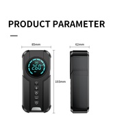 Démarreur de camion 12V 8000mAh avec compresseur d'air, cylindre 19mm, courant 800A, lumière LED, pince intelligente portable