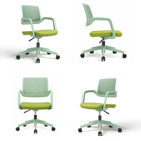 Chaise de bureau moderne et confortable avec dossier en PP, coussin confortable, hauteur réglable, pivotante, pour la maison, le bureau, l'école, l'hôpital, la formation
