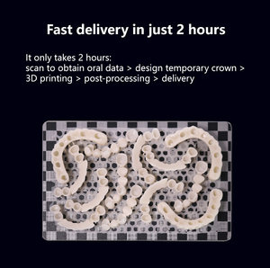 Máy in <span class=keywords><strong>3D</strong></span> in vương miện tạm thời, 3164 nhựa nha khoa thương hiệu iFun, độ chính xác cao và tương thích sinh học - Product Image 5