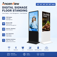 Tótem Digital de Pie para Publicidad, Reproductor de Video, Señalización Digital, Pantalla LCD con Animación, Clasificación IP54, Revestimiento Antideslumbrante