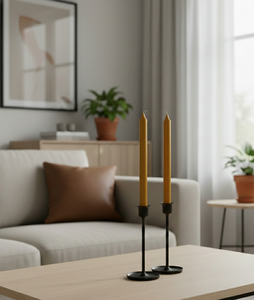 Modern Paraffin Wax Taper <b>Candles</b> <b>Set</b> 2-Handmade Smokeless Unscented Holiday Christmas Decor for Living Rooms Bedrooms Weddings - Product Image 3