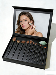 Coffret <span class=keywords><strong>Cadeau</strong></span> de Maquillage Professionnel : Trousse Complète de Pinceaux de Maquillage avec Emballage en Boîte en Carton Imprimée - Product Image 3
