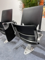 Chaise d'étudiant moderne avec tablette d'écriture, table d'étude pliable robuste pour adultes, pour la maison, le bureau, l'école, l'hôpital, la salle de sport, facile à nettoyer