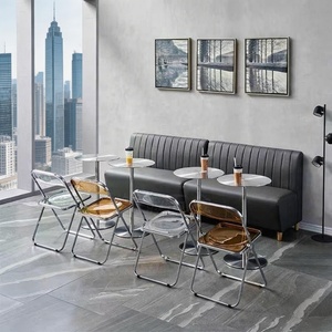Kursi Hotel Akrilik dengan Ketinggian yang Dapat Disesuaikan, Bangku Lipat Modern untuk Rumah Kantor, Mewah Ringan - Product Image 2