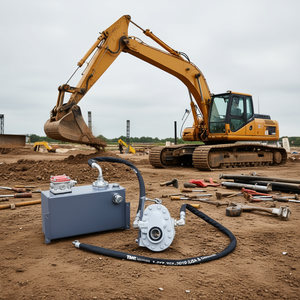 Conjunto de Bomba Hidráulica Autónoma de 5.85 GPM con Tanque de 4.5 Galones para Retroexcavadora de Tractor TMG-TBH90 TBH88 - Product Image 2