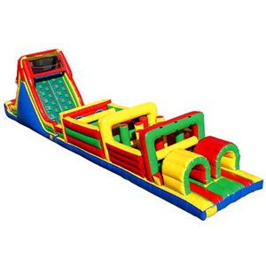 Juegos deportivos gigantes para adultos al aire libre comercial carrera de agua inflable carrera de obstáculos tobogán carrera de obstáculos inflable - Product Image 1