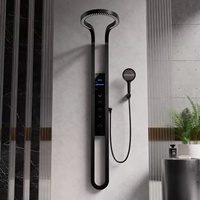 Colonne de douche multifonctionnelle à cascade LED Panneau de douche Mélangeur de douche de salle de bain