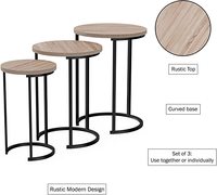 Ensemble de table d'appoint pour canapé, salon ou table de nuit, meuble de maison, table basse nordique