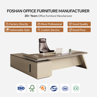 Escritorio Ejecutivo Modular de Madera en Forma de L, de Alta Calidad, Lujoso, Único, Personalizable, Moderno, Mesa de Oficina para Jefes