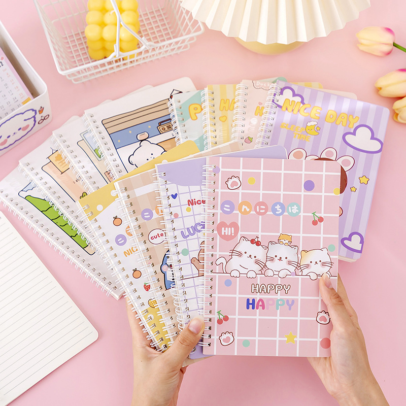 Мультфильм A5, канцелярские принадлежности для студентов, школьные принадлежности, утолщенная страница, горизонтальная линия, тетрадь