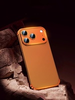 Coque de téléphone en métal pour iPhone 17, 17 Pro, 17 Pro Max – Étui de luxe avec anneau de protection et verre trempé pour objectif