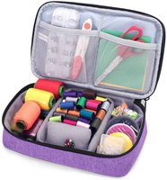 Logo personnalisé Portable Double Couches Voyage Broder Kit De Couture Set Boîte Fil Couture Accessoires Cas Organisateur