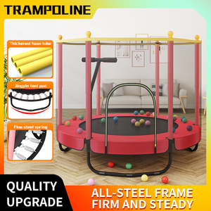 Trampolín de Interior para niños pequeños con caja de PVC plegable, reboteador elástico de red para niños y niñas - Product Image 3