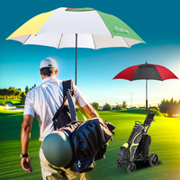 Payung Golf Desain Bunga Gratis Desain 130cm Pola Cetak Penuh OEM ODM Tahan Angin Kuat Tahan Lama Modis Payung Buka Otomatis