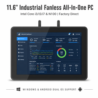 Écran tactile capacitif industriel de 11,6 pouces, panneau PC, kiosque, HMI, terminal interactif en libre-service, moniteur d'ordinateur