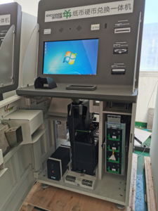 Terminales de cajero automático de metal de autoservicio Quioscos Máquina de intercambio de monedas de billetes con lector de código de barras Dispensador de monedas de efectivo con función SDK - Product Image 5